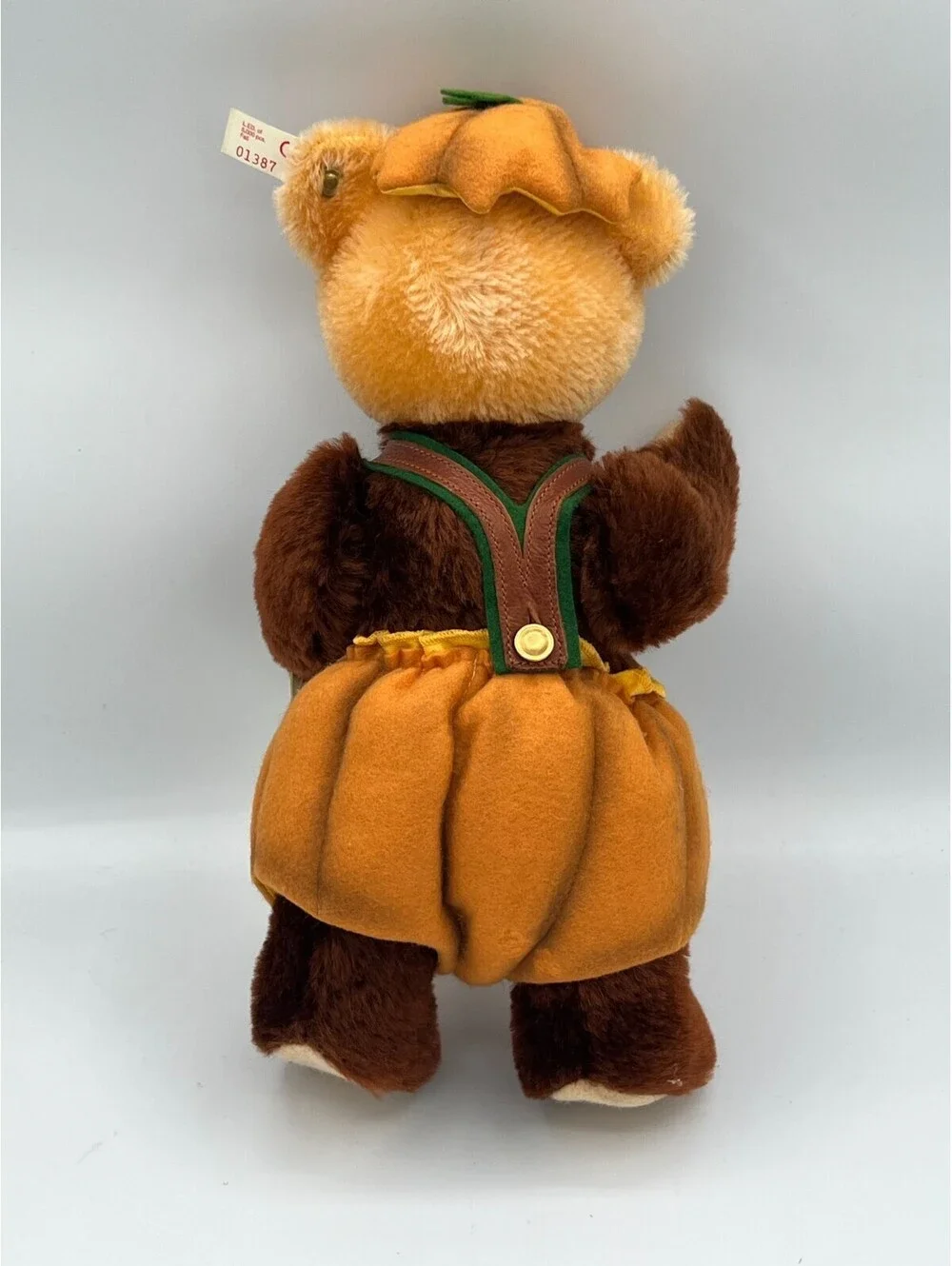 Vintage 1997 The Four Seasons Steiff Pumpkin Patch Bear #1387 of 5000 12.5”